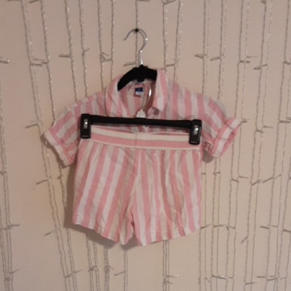 Old Navy Pink and White Striped Top